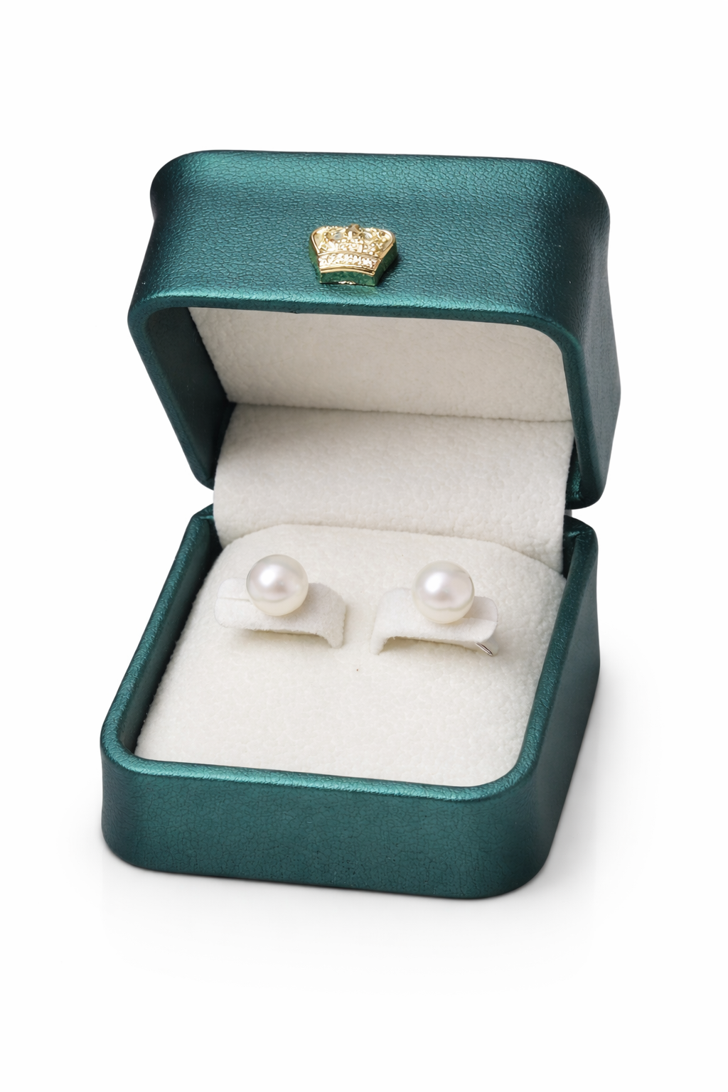 14 ayar beyaz altın incili küpe