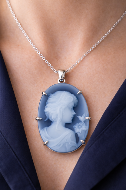 cameo altın kolye ucu