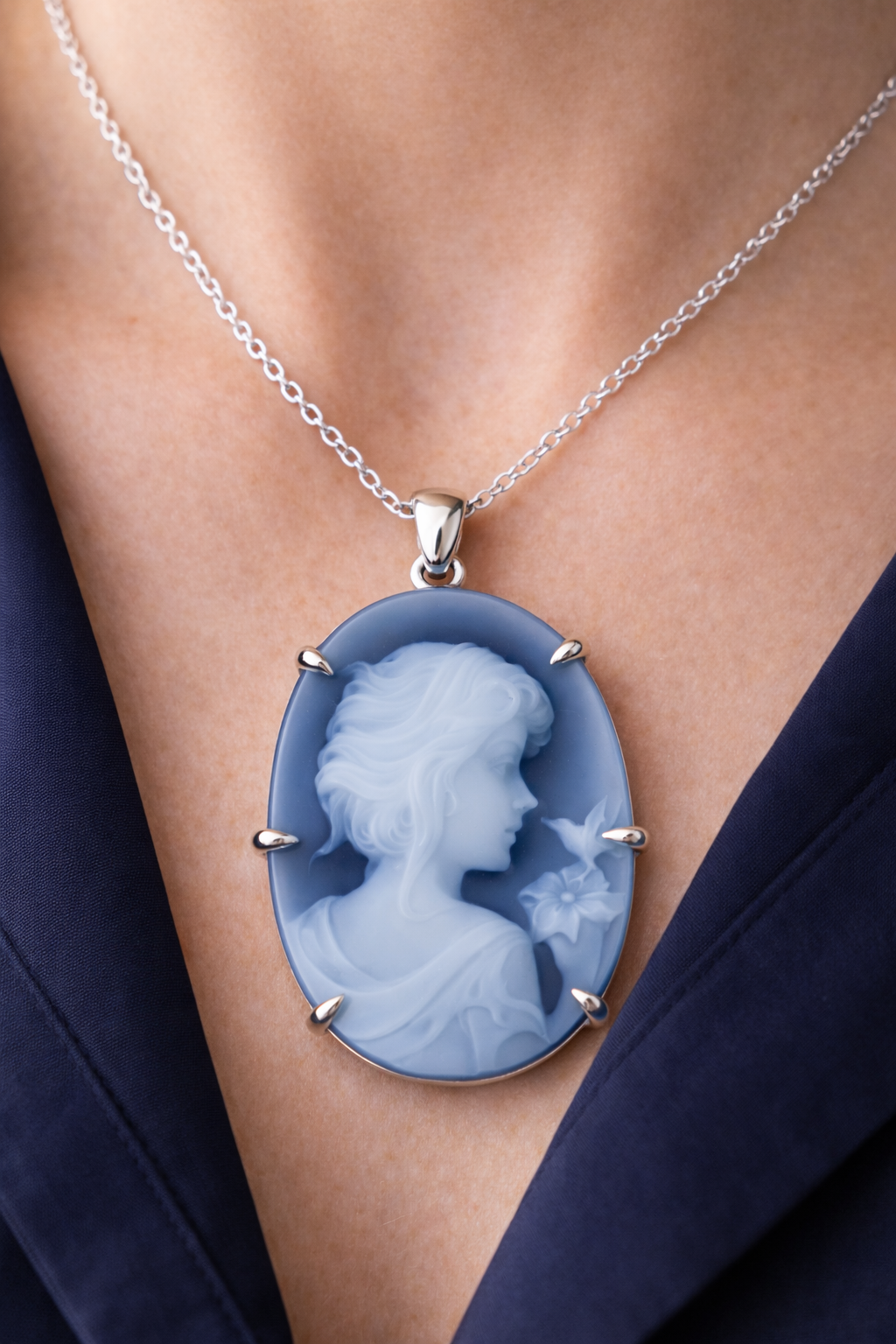 cameo altın kolye ucu