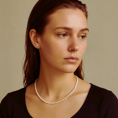 Minimalist inci kolye Hermias