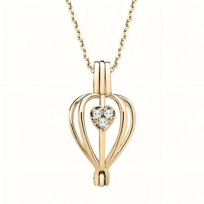 14 ayar pırlanta inci kolye