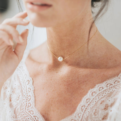 tektaş inci kolye altın zincirli minimalist inci kolye