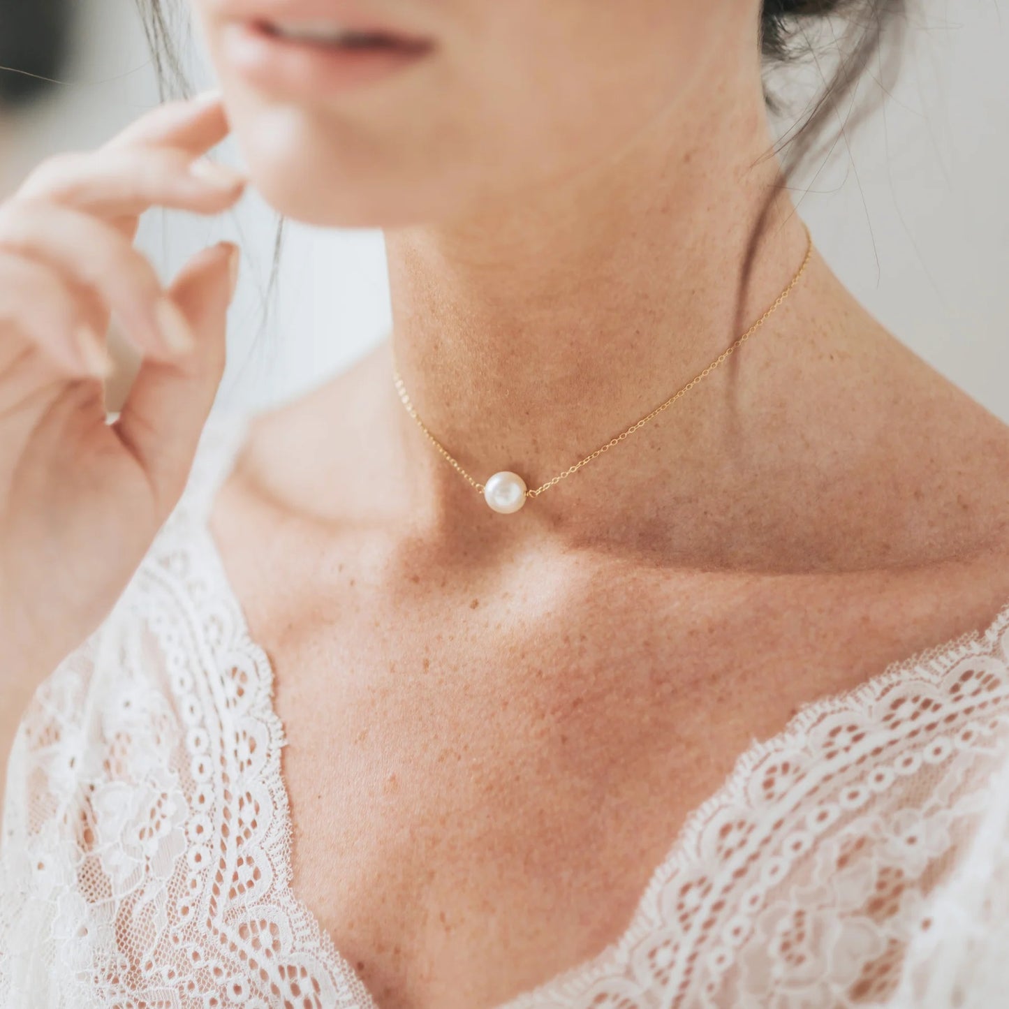 tektaş inci kolye altın zincirli minimalist inci kolye